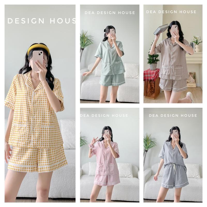 Pyjama bận nhà cho nữ chất vải cao cấp nhiều màu dáng rộng hàng thiết kế  cho nữ Women 0