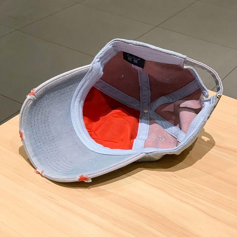 Product Introduction of Mũ Bóng Chày Denim, Phong Cách Cổ Điển Màu Trơn Thời Trang Cá Tính, Mũ Lưỡi Trai Rách, Thiết Kế Lỗ, Hợp Xu hướng Cho Nam Và Nữ, Phong Cách Hip-Hop Đường Phố, Mũ Chống Nắng Hat Cap 4