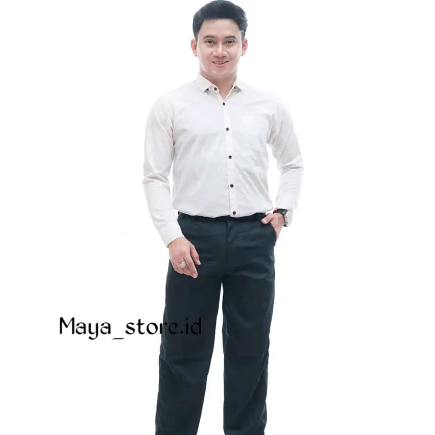 CELANA CELANA HITAM BAHAN KATUN DRILL CELANA PRIA CELANA FORMAL KANTOR CELANA SEKOLAH