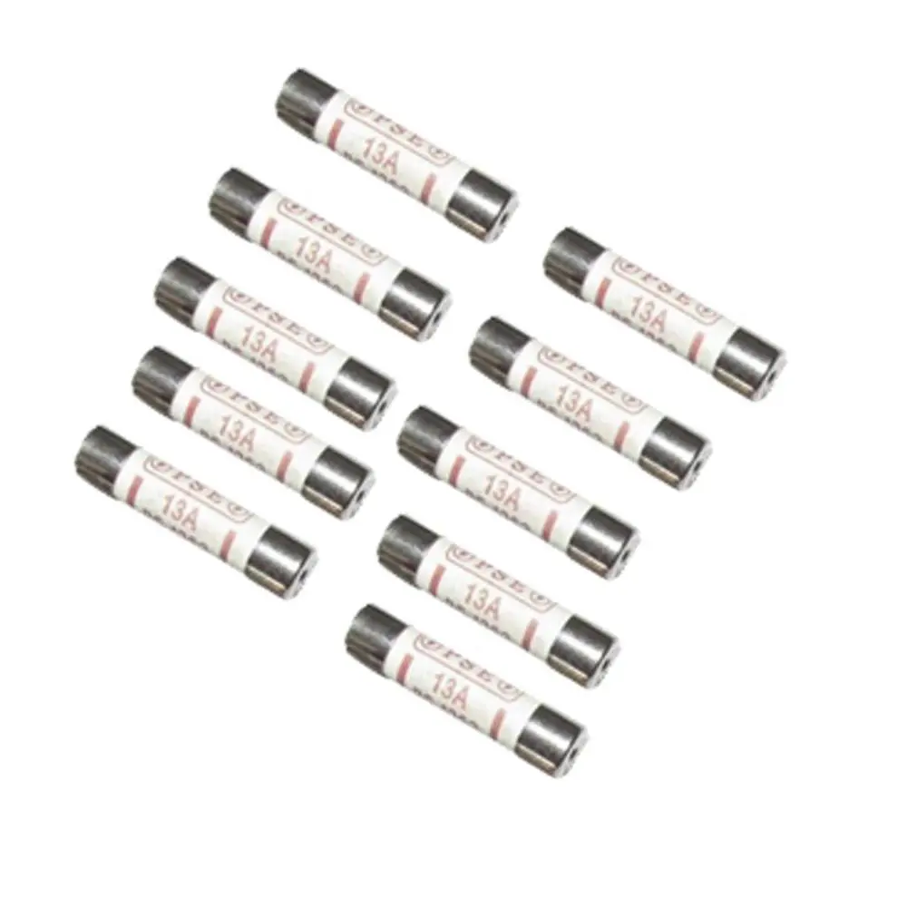 10x Fuse Ceramic Fuse Tube BS1362 13A Electrical Household