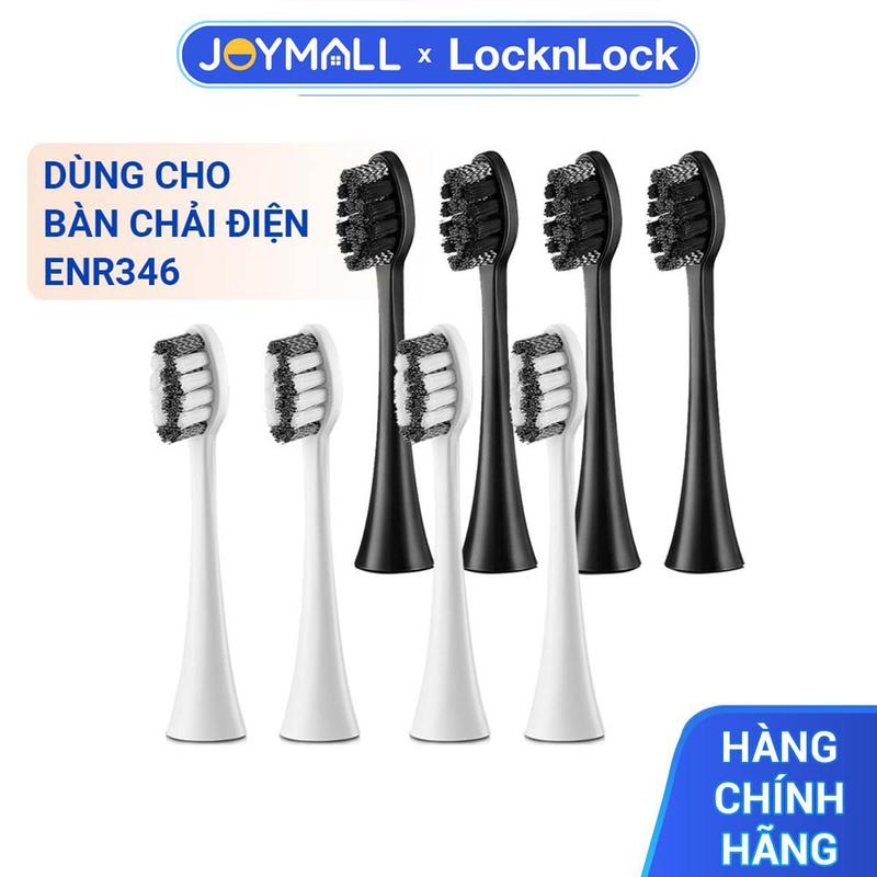 Bộ 4 Đầu Thay Thế ENR546 Dùng Cho Bàn Chải Điện LocknLock ENR346, , Hai Màu Trắng Và Đen - JoyMall