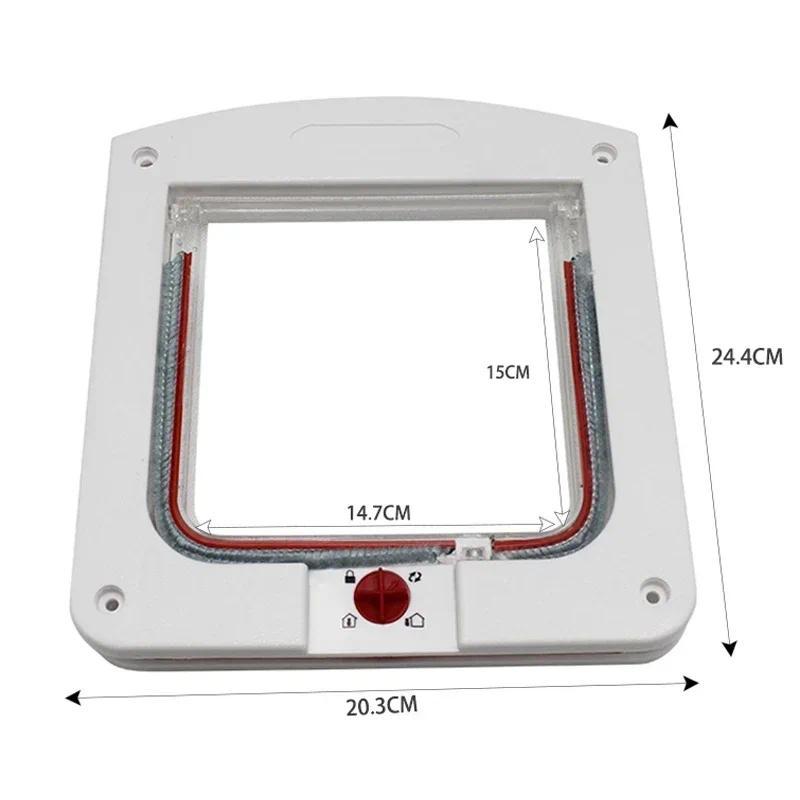 Product Introduction of White Door Pet Products Control The Direction of Entry and Exit Cat Dog Door Hole Pet Door Crates Supplies casinha de cachorro 5