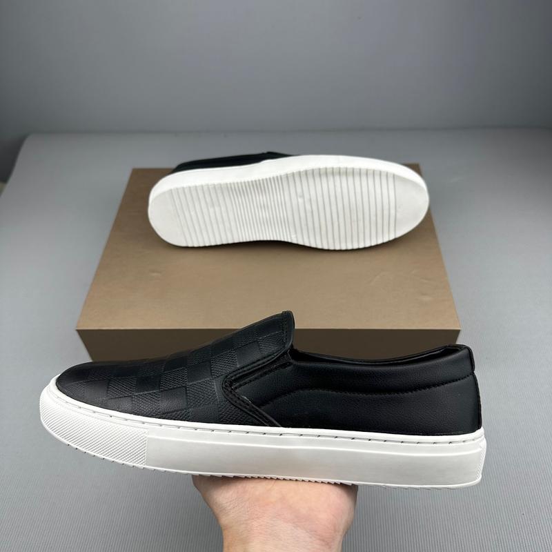 Giày lười SlipOn nam da xít nhám in vân 3D kẻ ô - đế cao su tăng chiều cao 3cm, có khâu đế sẵn 4