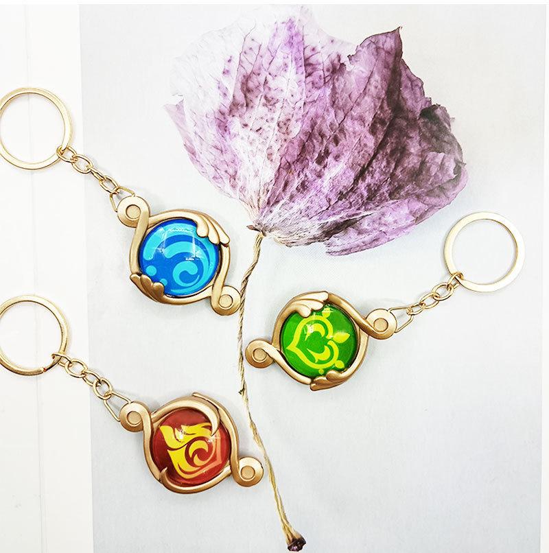 Product Introduction of Yuan Shenyuan Peripheral Fengdan Eye of God Pendant Metal Luminous Accessories Backpack Keychain Eye of God Hanging Toy 3