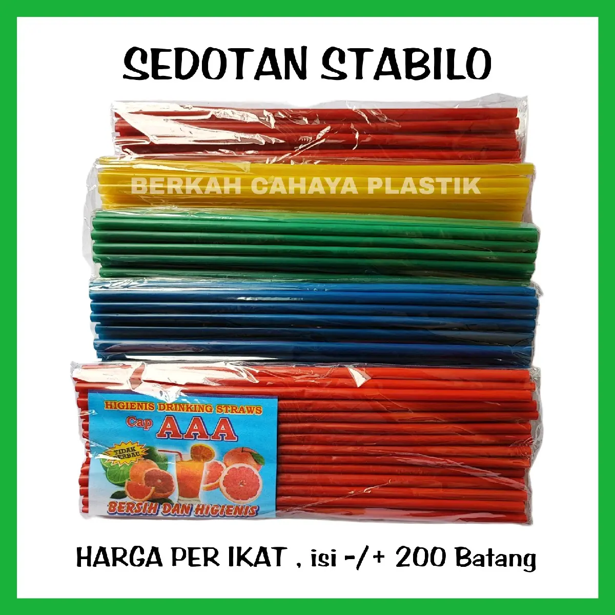 SEDOTAN PLASTIK MURAH / SEDOTAN STABILO / SEDOTAN MINUMAN ES TEH granita