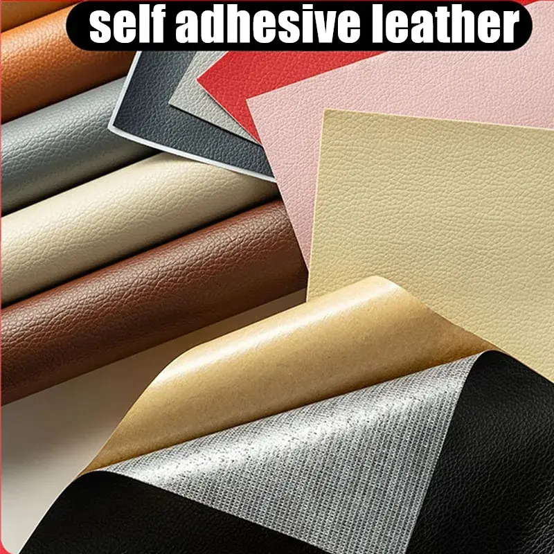 50cm*137cm adjustable leather repair Self Adhesive subsidy sofa self adhesive clothing repair leather PU car seat interior sofa repair Waterproof Quick Repair No Ironing Fabric Bell