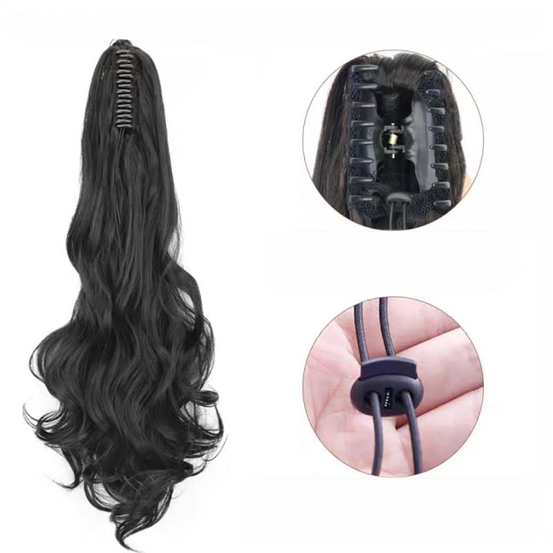 Tóc Giả Dạng Kẹp Vô Hình Xoăn Dài Tự Nhiên, Tóc Giả Thời Trang, Dành Cho Nữ, Chất Liệu Tổng Hợp, Tóc Nối Đuôi Ngựa Cao, Phong Cách Tóc Mèo, Gửi Hàng Từ Việt Nam, Harry 7
