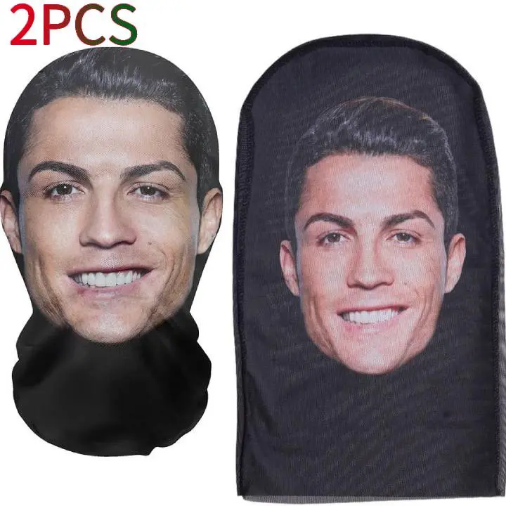 2024 3D Printed Seamless Kanye Face Mask Celebrity Face All Face Mask Funny Head Cover Riding Scarf Cosplay Headwear Hip Hop Hood