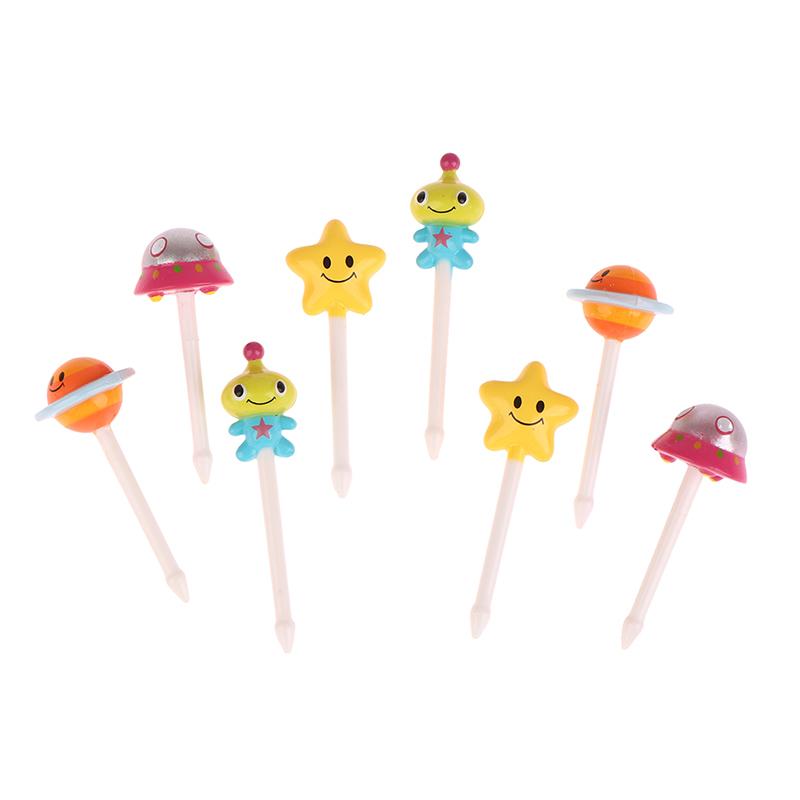 Product Introduction of 6/8Pcs Kids Fruit Picks Ndle Stick Toothpicks Mini Creative Fruit Cake Dessert Food Forks Lunch Box Decor Bento Accessories 28