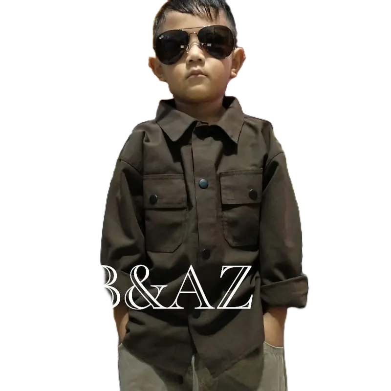 kemeja anak semi parka anak Hitam fashion 5