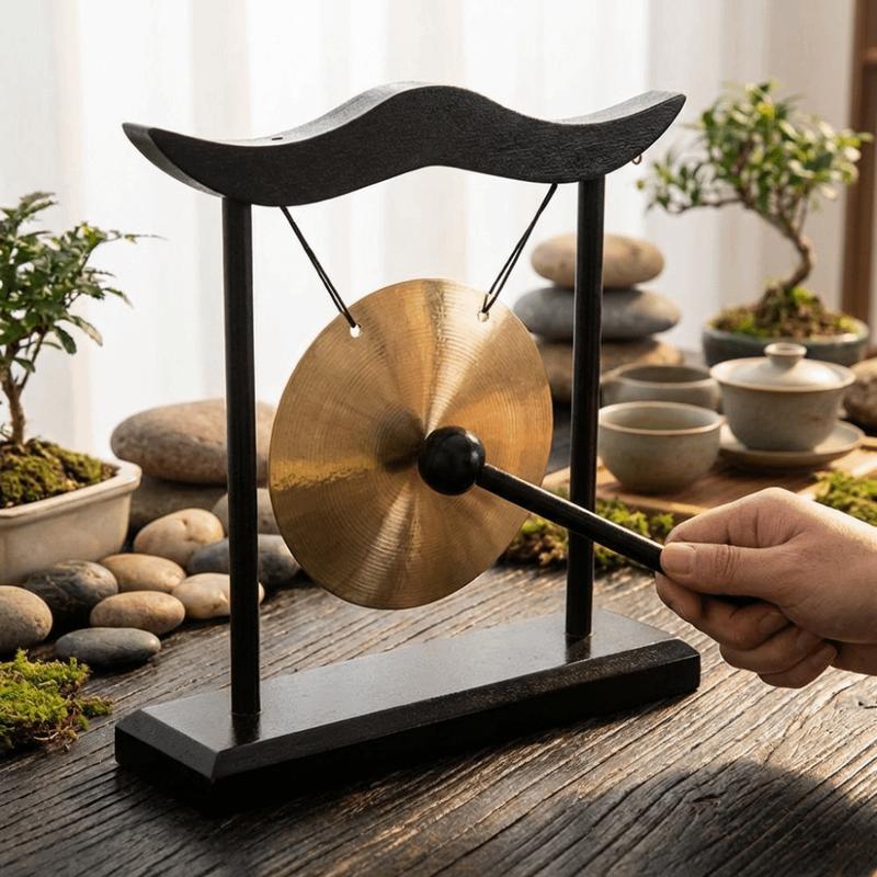 Đồ trang trí Trung Quốc Thư giãn Đàn Gong để bàn Vận may Sáng tạo Chuông Đồng…