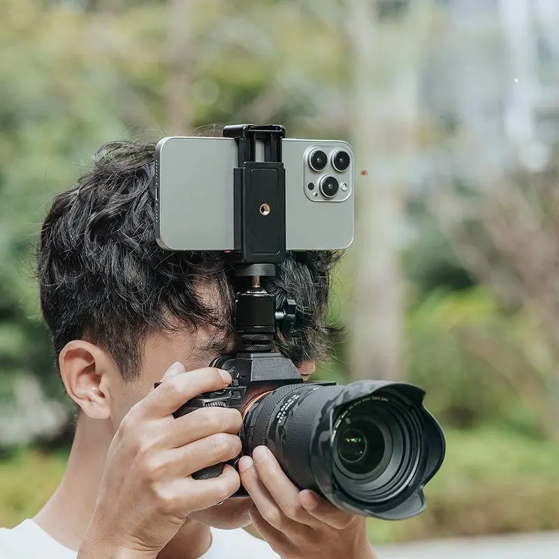 Camera Cold Shoe Mount, Camera Cold Shoe Mount with Phone Clip, Camera Accessories for Monitoring Bracket, Camera Accessories 7