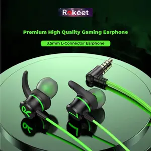 Headset Gaming Rokeet Sport Musik Surround Stereo Bass dengan Mic Earphone Headphone Gaming