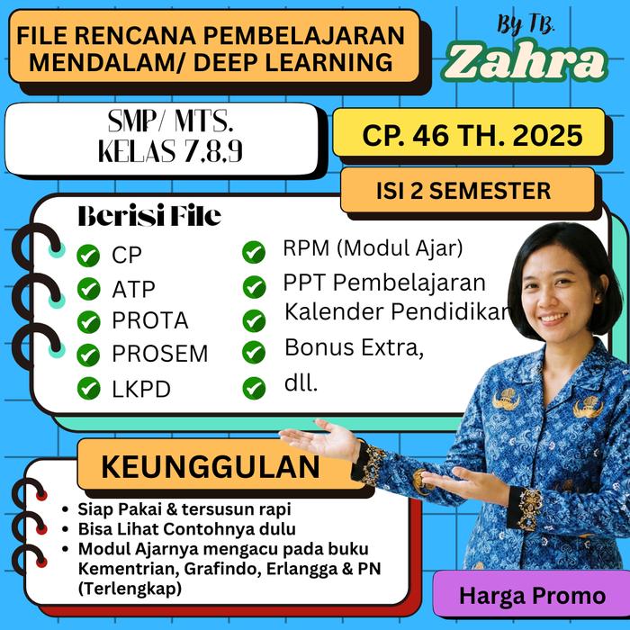 Jual [RPM-SMP] MODUL AJAR DEEP LEARNING JENJANG SMP/MTS KURIKULUM ...