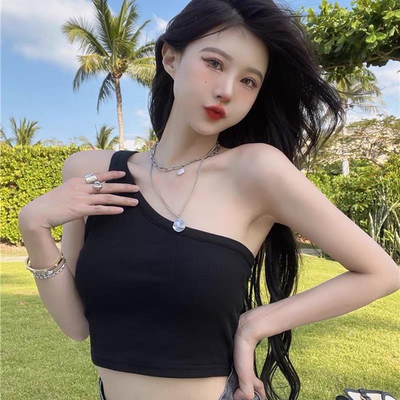 Áo nữ khuyết vai nữ chất bo gân sling