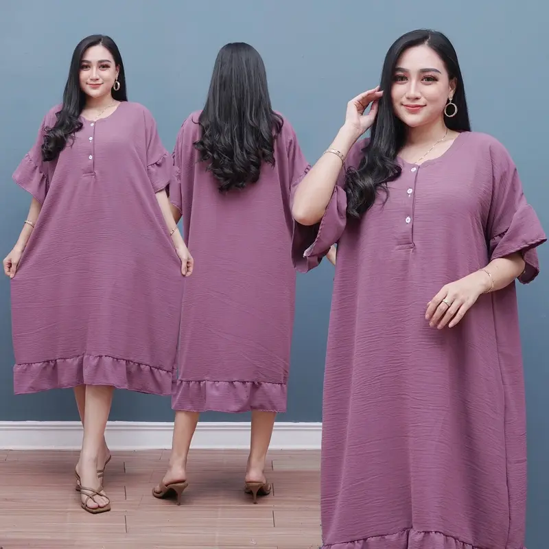 Daster Jumbo Ruffel Big Size LD 130 baju tidur wanita 0