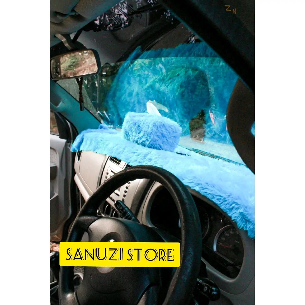 Alas karpet dashboard mobil bulu rasfur gratis sarung tisu Car