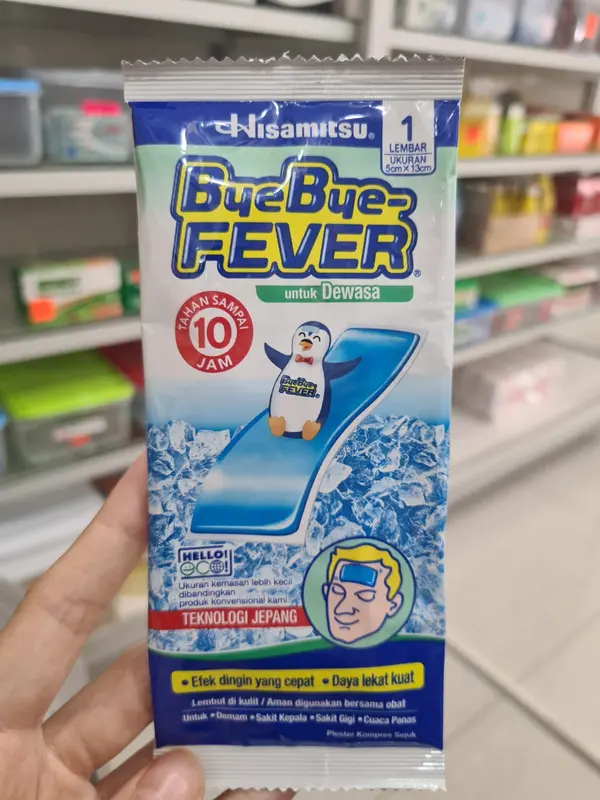 BYEBYE FEVER DEWASA 1 SACHET PLESTER KOMPRES DEMAM DEWASA / PLESTER KOMPRES TURUN PANAS / PLESTER DEMAM 6