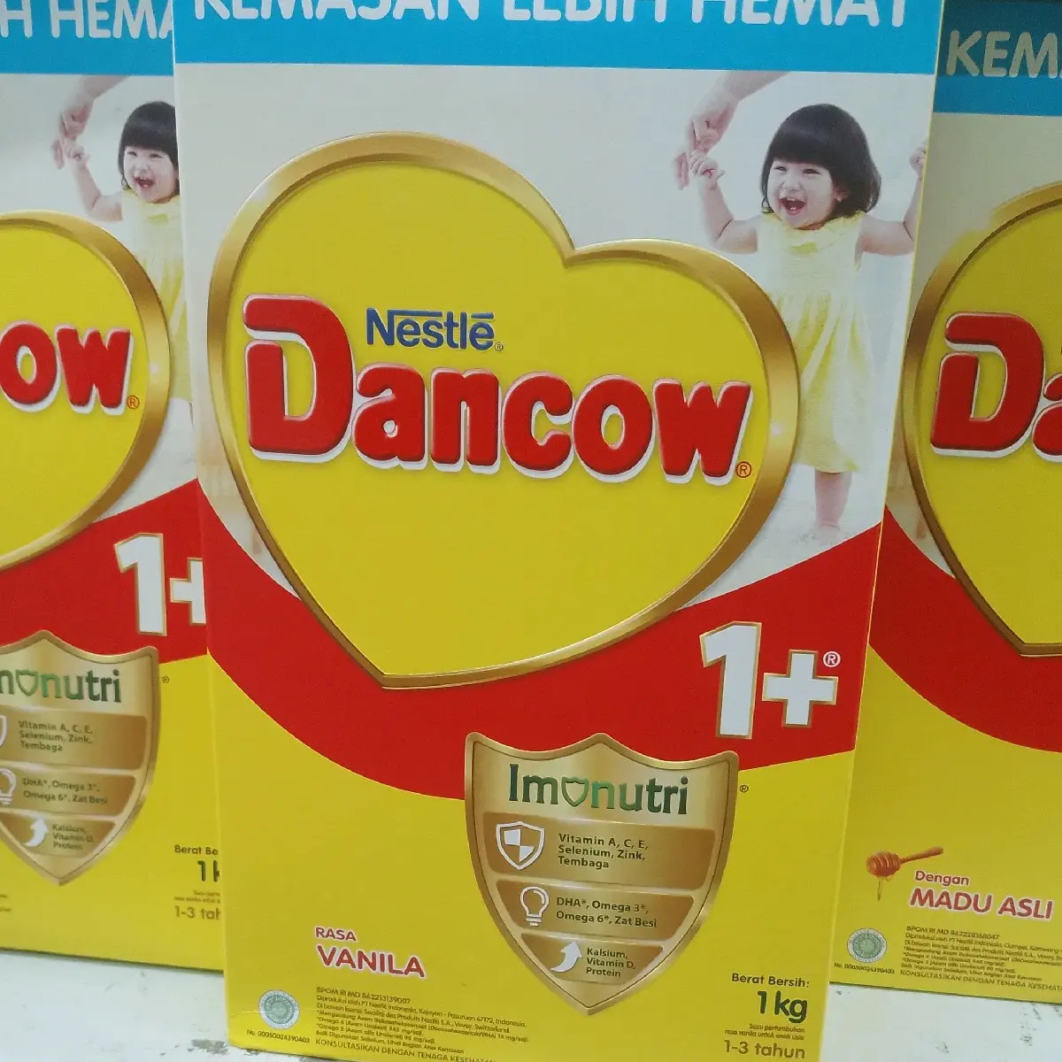 Dancow 1+ 1000gr Madu/Vanila Exp 2026