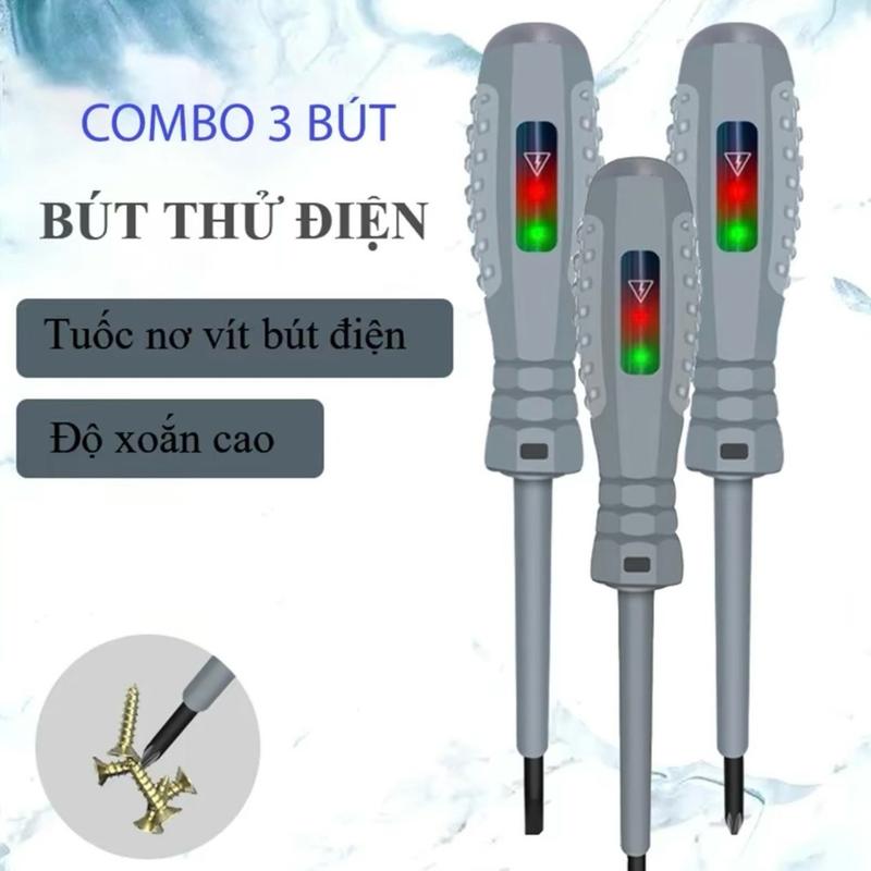 Bút Điện Đa Năng Thử Điện, Đo Thông Mạch, Dò Dây Điện Đứt Ngầm, Tua Vít Điện Đa Năng Vặn Vít