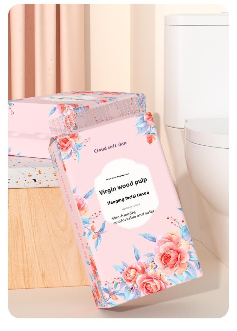 Product Introduction of Premium Original Wood Pulp Hanging Tissue for Home Use 11