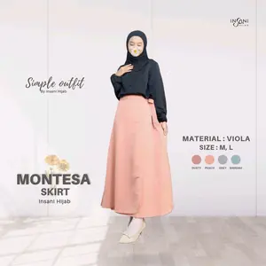 MONTESA SKIRT Casual Muslim Wanita korean stail