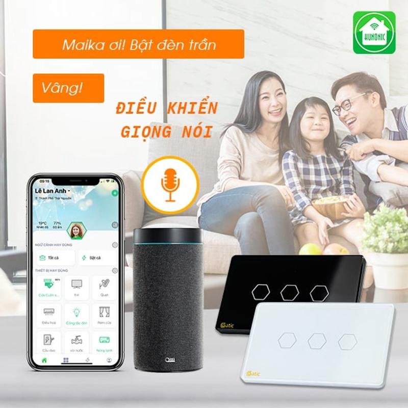 Công Tắc Hunonic Datic Wifi 3 nút Điều Khiển Qua điện thȯại - Sử Dụng Dễ Dàng! remote  smartkey 5