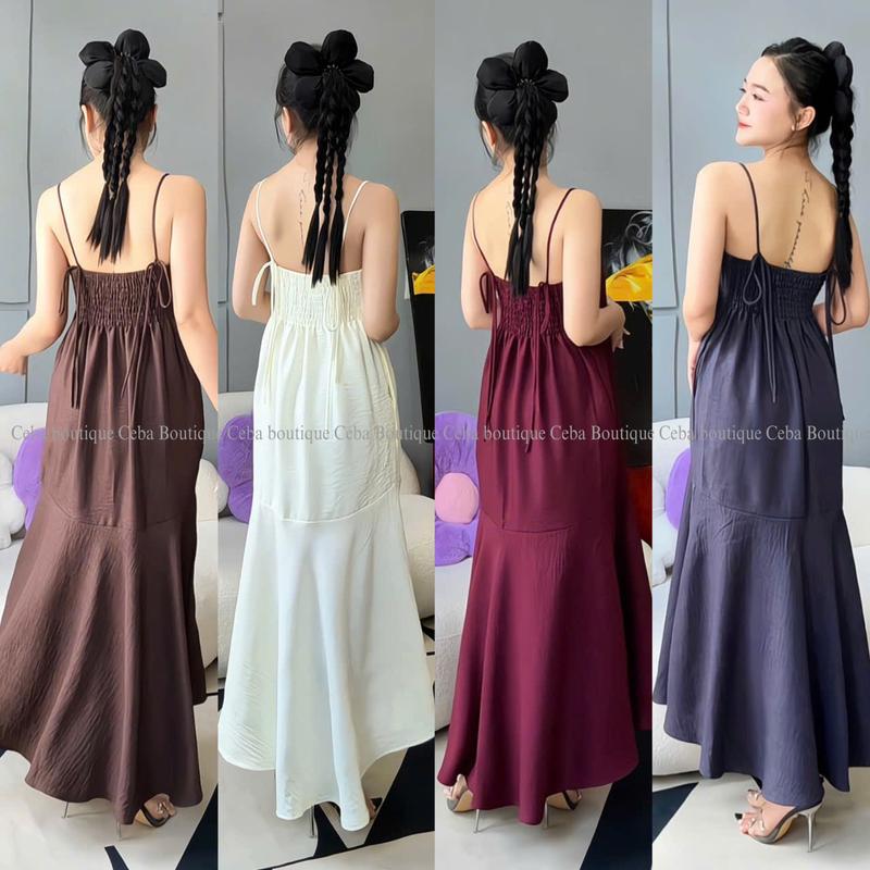 D85 - Đầm 2 Dây Đuôi Cá Vải Linen Bông CEBA BOUTIQUE Nữ Women Dress