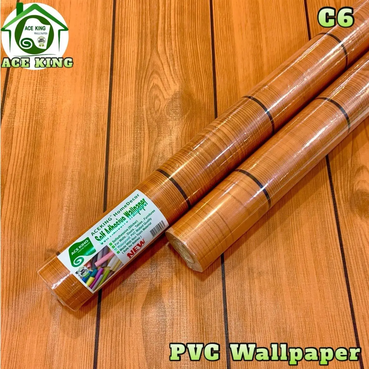 C6 ( Actual Picture ) Wood Grid Design PVC Matted Wallpaper 10meters x 45cm Selfadhessive and Waterproof Rubberized Wallsticker for Room , Furnitures Walls and Even Cr , Stain and Dust Resistant 3D print Walldecors trending bestseller quality