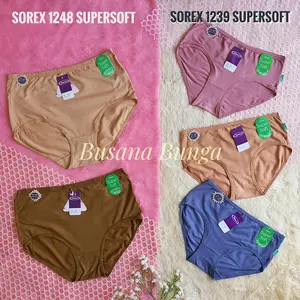 Sorex (3pc, 6pc, 12pc) CD/Celana Dalam Wanita 1239 Supersoft dan 1248 Extra Size