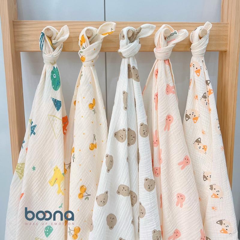 Khăn Xô Muslin Đa Năng 2 Lớp Siêu Thấm Hút Mềm Mại Cho Bé 0