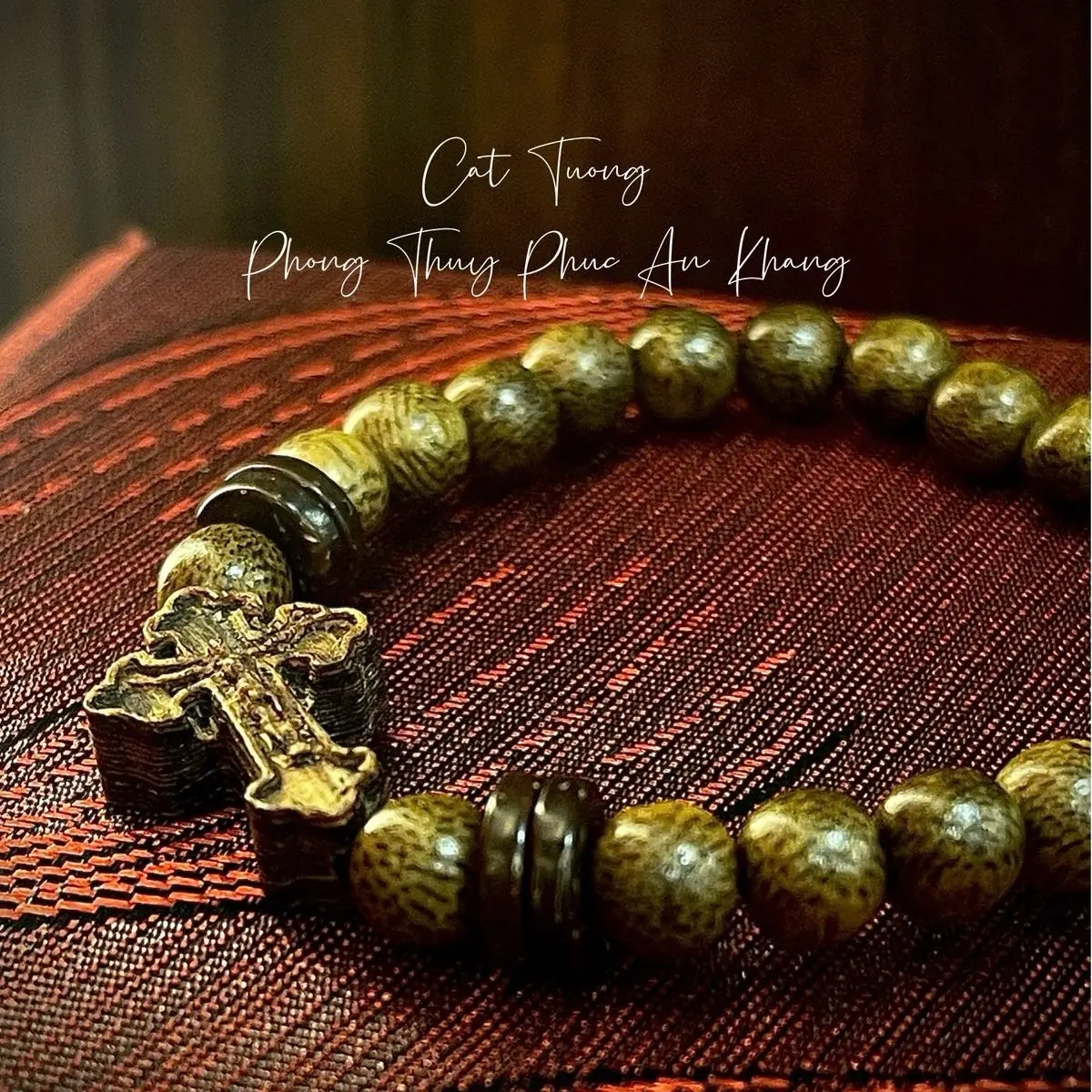 Vòng Trầm Hương Thánh Giá - Vòng Trầm Hương Công Giáo - Vòng Tay Trầm Hương