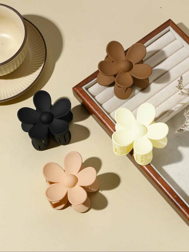 Product Introduction of Simple and Cute Flower Design Hair Claws, Summer 2024 Hair Accessories for Women for Party, Daily Clothing Decor, Minimalist Headwear Suitable for Thick Hair,  Gifts for Girlfriend 2