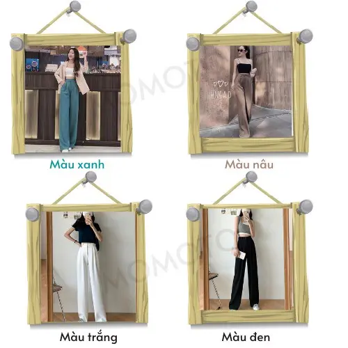QUẦN ỐNG RỘNG CHUN SAU VẢI LỤA HÀN CAO CẤP 6