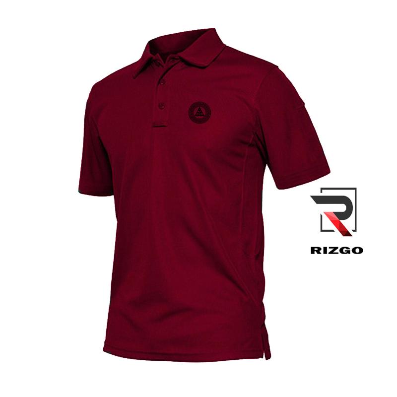 Rizgo - Kerah Polo Rizgo New Hitam Shirt polos Terkeren Premium Quality Katun Wanita Pria Unisex Silver Tebal Kaos Baju Distro Gold 6