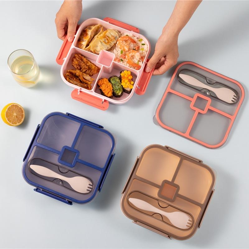 LUNCH BOX 3 & 4 SEKAT FREE SPORK I LUNCH BOX BPA FREE I KOTAK BEKAL DENGAN SEKAT 7
