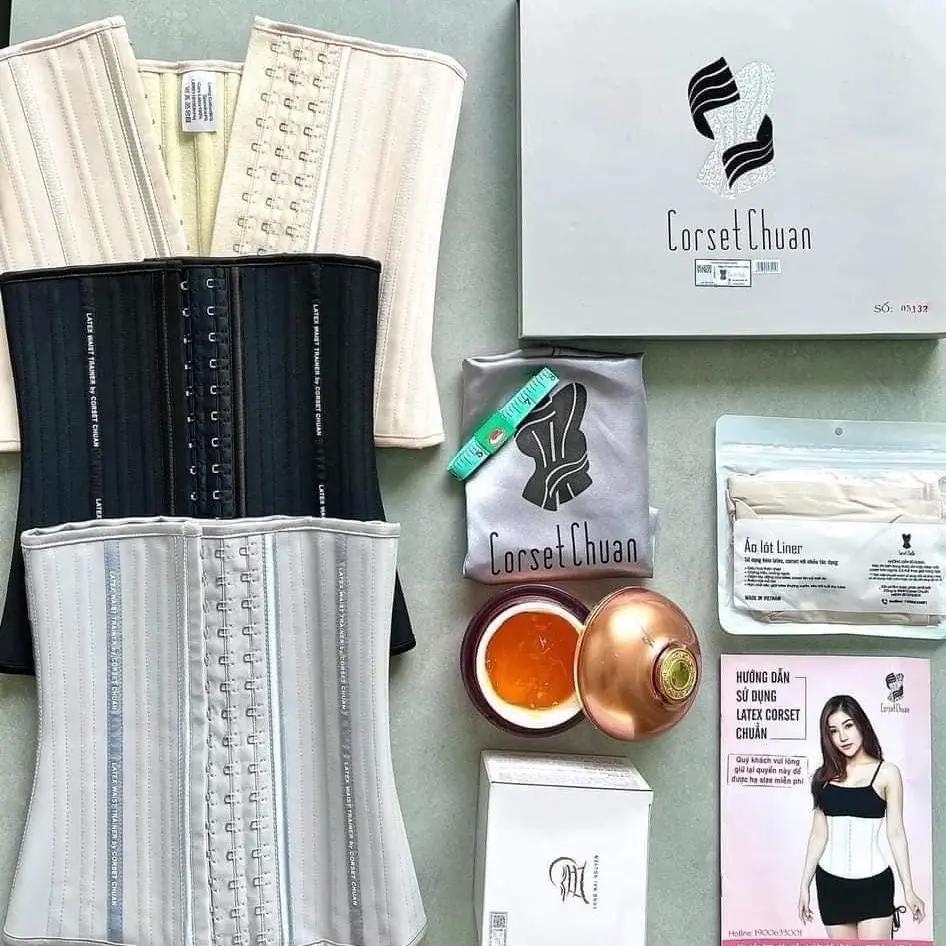 Combo Đai Latex Corset chuẩn phiên bản Luxury 2023 + cao gừng hoàng cung tặng thước dây