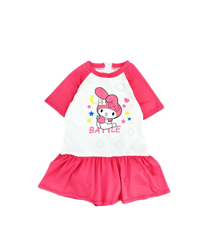 QAKISD B016 Bộ đồ bơi cho bé gái , bikini bé gái họa tiết kurumi in chữ Battel 8-30kg rất cute cho các bé yêu 1