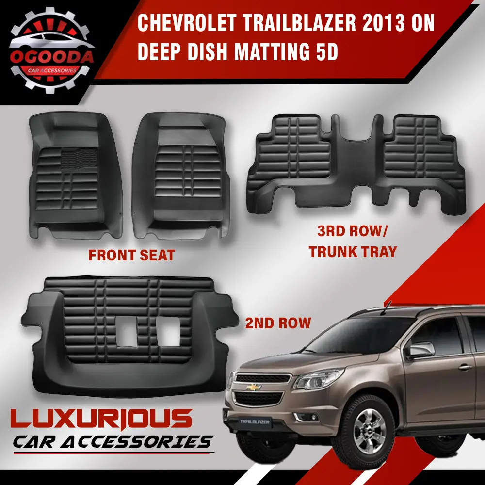 Deep Dish Matting 5D Black for Chevrolet Trailblazer 2013-onwards/ Floor Mat / High Quality OEM Matting /Ogooda  Car Accessories
