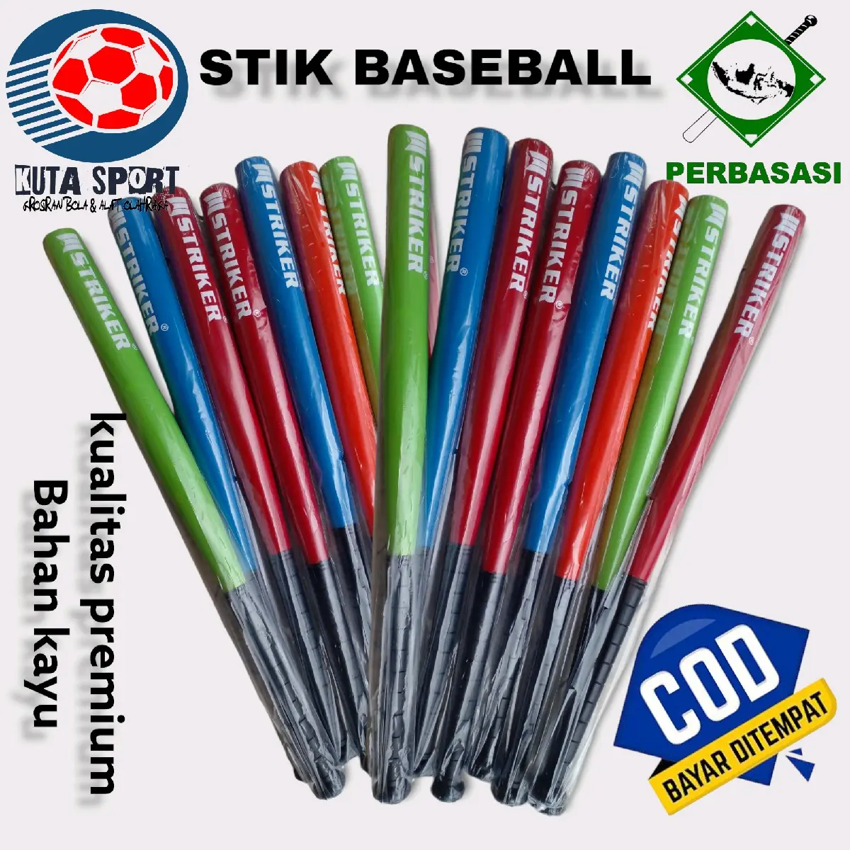stik baseball dewasa bahan kayu | tongkat baseball kayu kualitas premium | tongkat kasti | stik softball kayu Alat Ball Outdoor