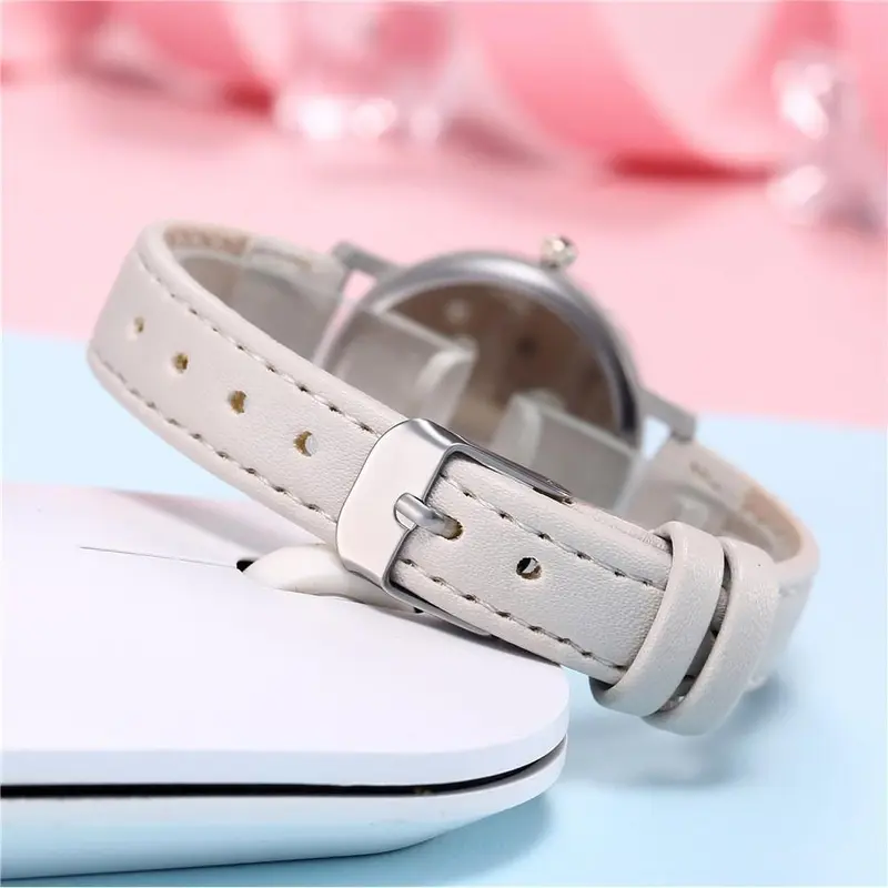 SMS Jam Tangan Wanita Strap Kulit Motif Bunga Kekinian Daisy Fashion Terlaris Watch Analog Daisy Korean Import Harga Grosir Promo Murah 2