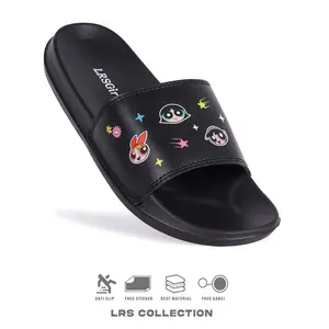 LRS Collection - Sandal Wanita LRS The powerpuff girl Casual Black