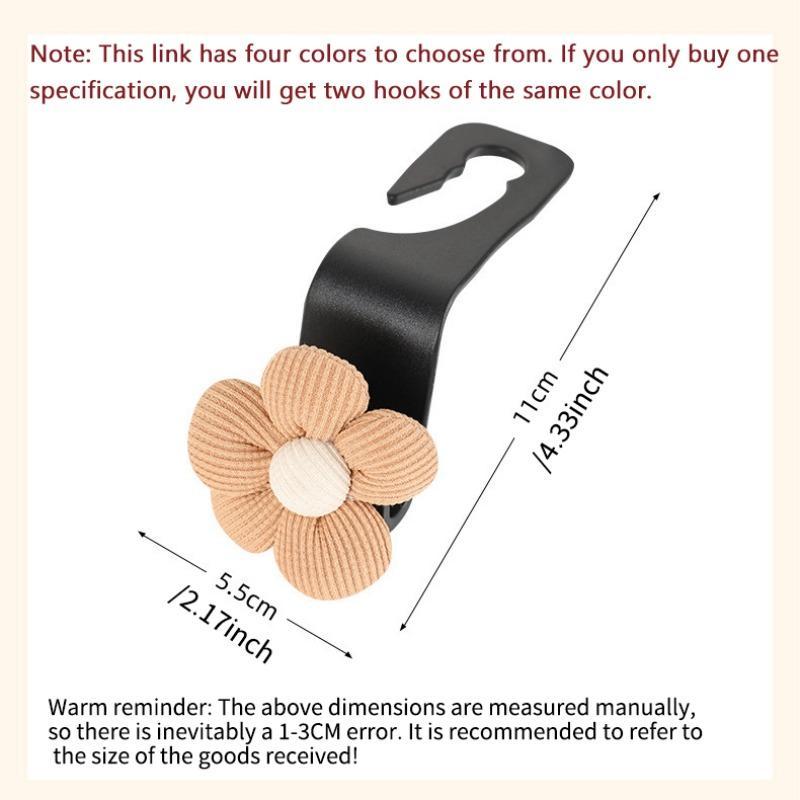 Product Introduction of Car Seat Back Hook, Cute Flower Design Car Seat Back Hook, Multifunctional Seat Back Storage Hook, Universal Car Interior Accessories for Women 12