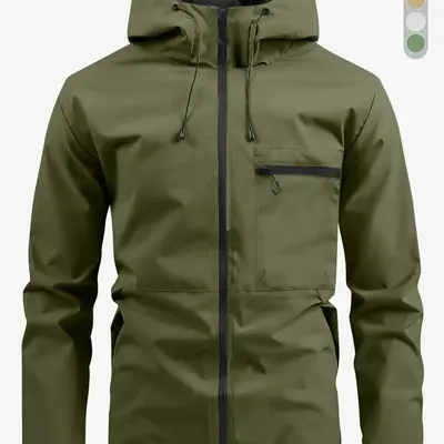 Men solid pocket zip up jacket online