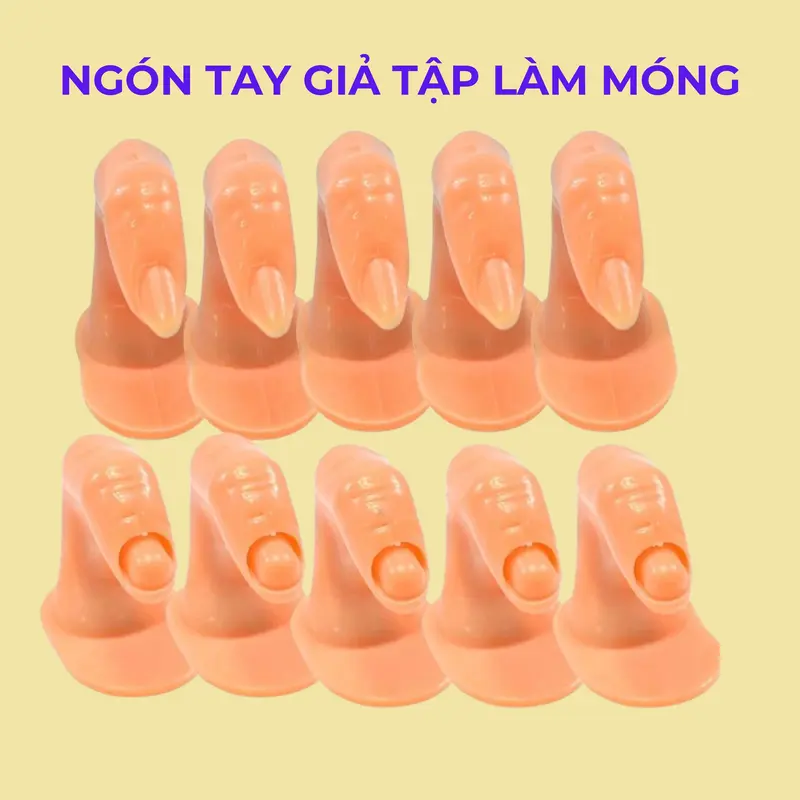 Ngón tay Giả Học Làm Nail Chuyên Dụng,Dụng Cụ Trong Bộ Thực Hành Vẽ Trang Trí Hoăc Làm Móng 0