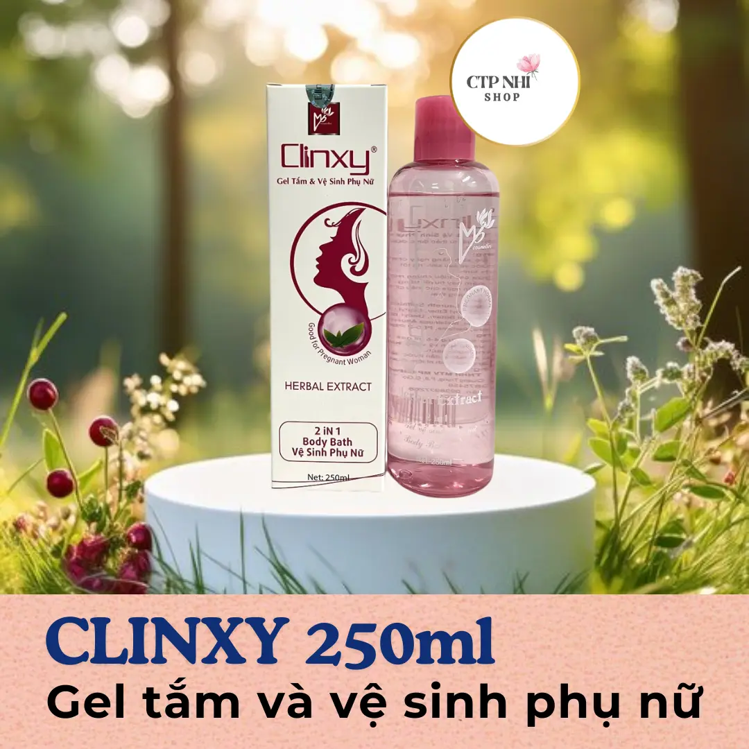 (COMBO 2 CHAI) CLINXY - GEL TẮM VÀ VỆ SINH PHỤ NỮ 250ML (KHỬ MÙI, NGĂN NGỪA NẤM NGỨA...) Tea Trà camisept  dung dịch dung  dịch woncyd  dung dung  dich vesinh phunu phukhoa habel