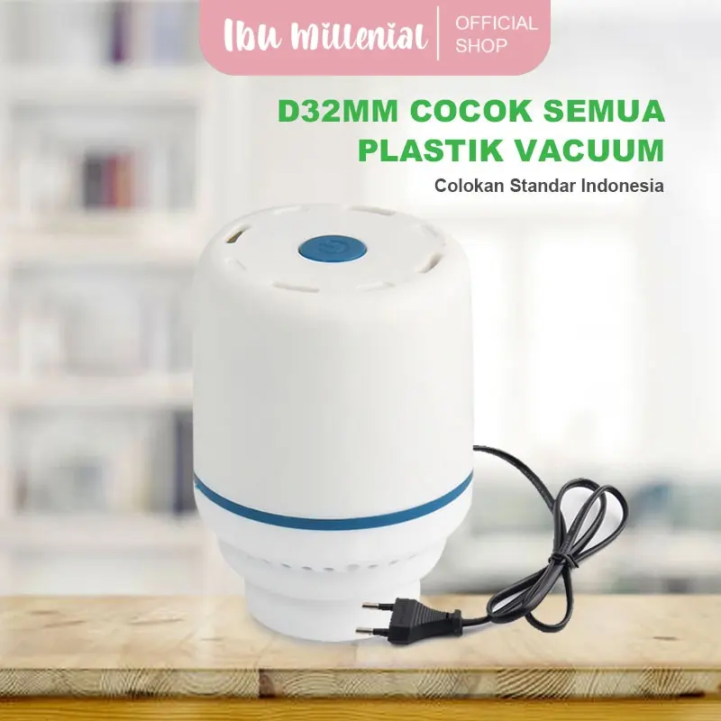 IbuMillenial Pompa Listrik 32MM Vacuum Bag Pompa Elektrik Plastik Vakum Vakum Serbaguna PV006
