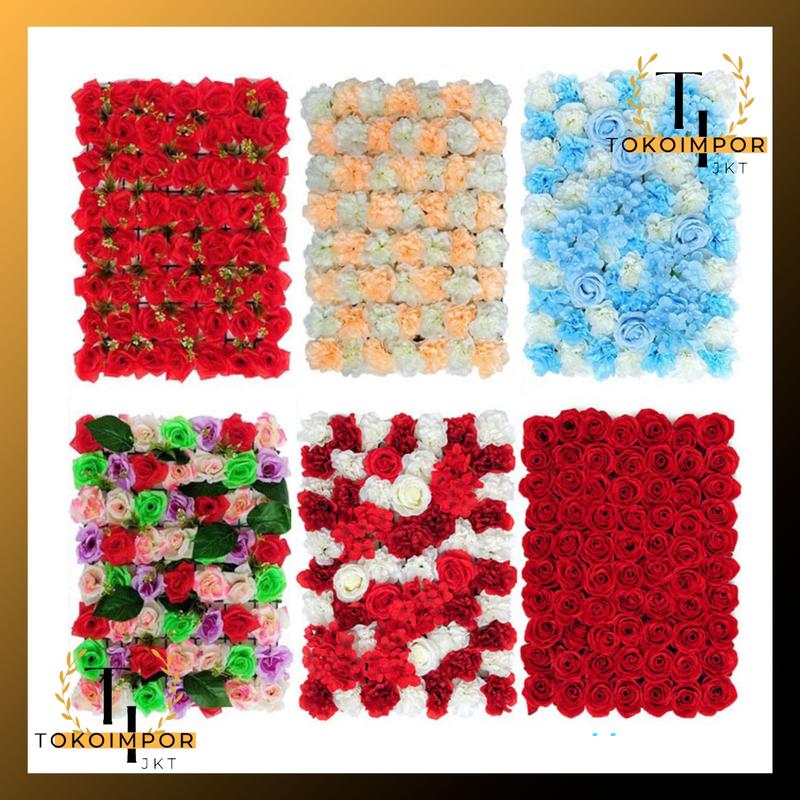 TI Panel Dinding Karangan Bunga 3D Bahan Sutra Untuk Dekorasi Latar ...