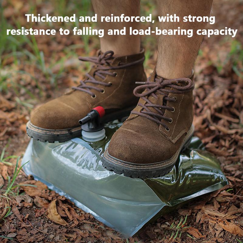 Product Introduction of 2023 New 7.5L Outdoor Folding Water Storage Bag Large Capacity Plastic Bucket With Valve Camping Supplies Portable Water Bag 10