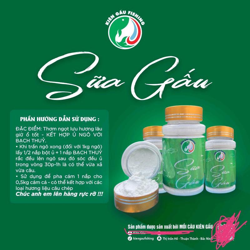 Hương Liệu Sữa Gấu Câu Cá Chép Trắm Cỏ kiên gấu fishing,câu cá Bắt Cá Đi Câu m ồ